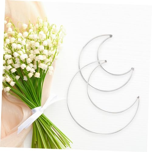 10Pcs Moon Shaped Dreamcatcher Rings DIY Craft Metal Hoop for Handmade Decorations Includes Small Large Crescent Wire Frames for Wreaths Windchimes Macrame Wall Art Smooth Material