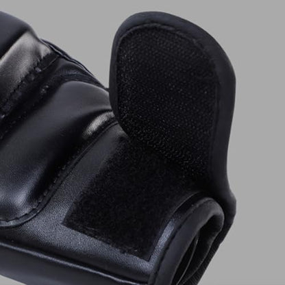 Boxing Gloves Training Gloves Half Finger Sport Gloves Heavy Bag Gloves Punching Gloves Kickboxing Gloves - color: Black dewclaws