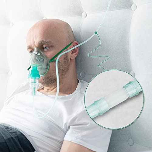 ANSNF Oxygen Tubing Connector, 360° Rotation Swivel, White (10-Pack) | 360° swivel prevents tangles, improves comfort & O2 flow. Multi-thread no-leak design. Reusable, safe material.