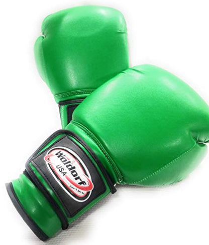 Boxing Gloves Kickboxing Muay Thai Punching Bag Vinyl Green - Durable Multi Layered Foam Padded Offers Unbeatable Price Kids and Adult Sizes - size: 16oz