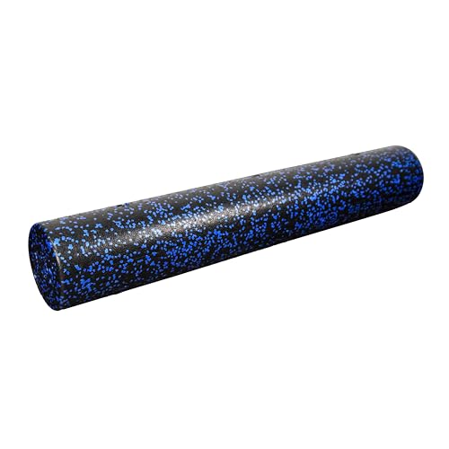 High-Density Round Foam Roller for Muscle Soreness Recovery, Exercise, Massage - 18", 24", 36" Blue Fleck (36 Inch) - size: 36 Inch