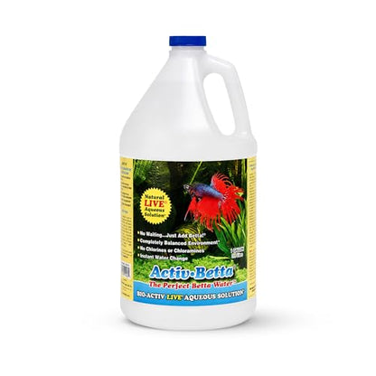 Activ Betta Bio-Activ Live Aqueous Solution – 1 Gallon – Instant Aquarium Cycling, Denitrifying Formula & Trace Elements for Betta Fish Tanks & Freshwater Aquariums