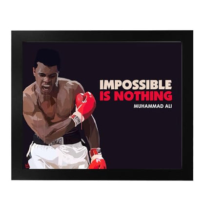Muhammad Ali Impossible Is Nothing Quote, 10x8 Unframed
