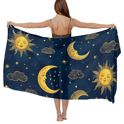 Chiffon Shawl Scarf Sarong And Sun Protective Shawl Long Lightweight Travel Scarf - color: Color62