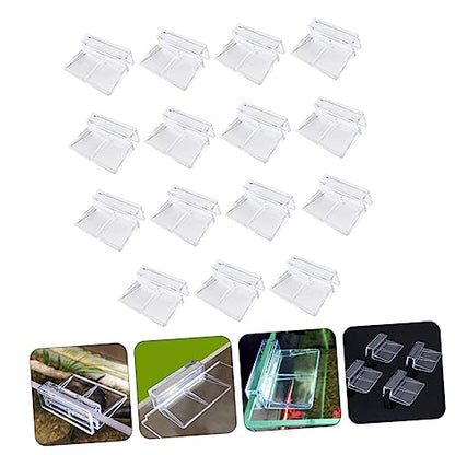 UPKOCH 15pcs Aquarium Cover Brackets Fish Tank Holder for Glass Easy Installation Suitable for Turtle Tanks and Open Fish