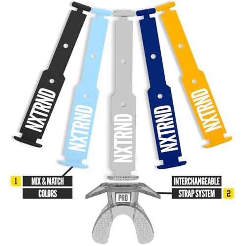 Nxtrnd One Pro Football Mouth Guard, Interchangeable Strap, Fits Adult & Youth (Transparent) - color: Transparent Pro