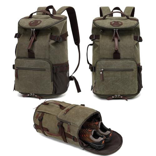 gym duffel bag backpack wrestling bag with shoe compartment 4 kinds of back method waterproof sports walking laptop - color: C-green