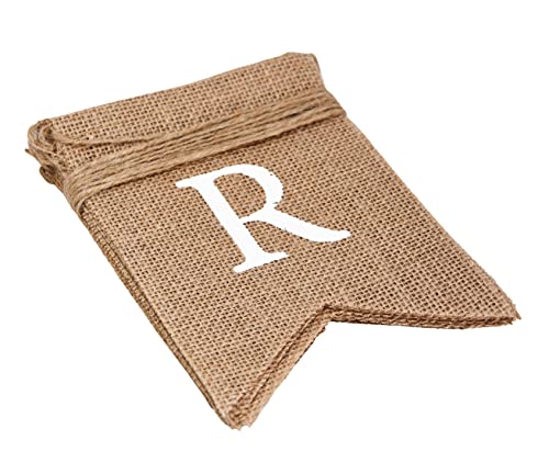 Mandala Crafts Burlap Ramadan Mubarak Banner Muslim Islamic Bunting Sign - color: Ramadan