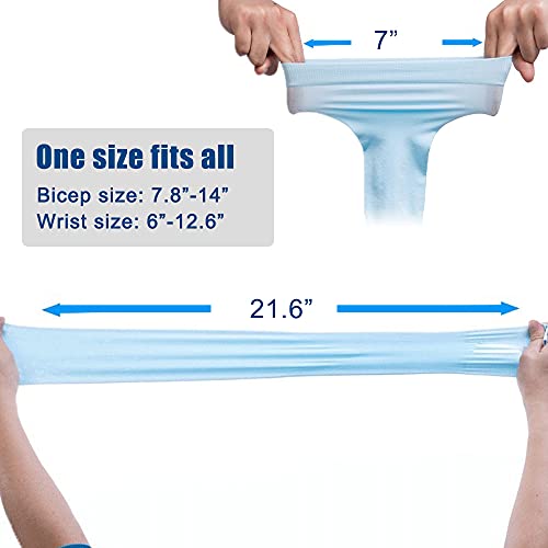Bacophy 3/6 Pairs UV Protection Cooling Arm Sleeves Women Men, UPF 50 Arm Cover - color: 3-pairs Black+grey+white