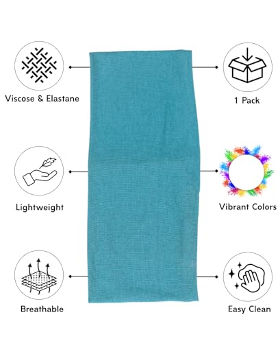 Prien Women Cotton Hijab Cap, Stretchy Head Cover, Pre-Sewn Inner Muslim Scarf Undercap, Non Slip Headband for Daily Wear - color: Emerald