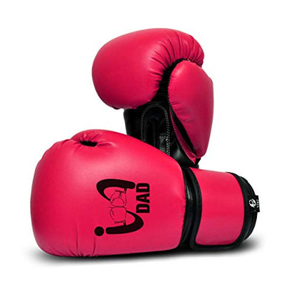 Ultimate - I Boxing Dad - Kids Boxing Gloves MMA Boxing Muay Thai Bag Work - color: Dark Pink, size: 6 Oz