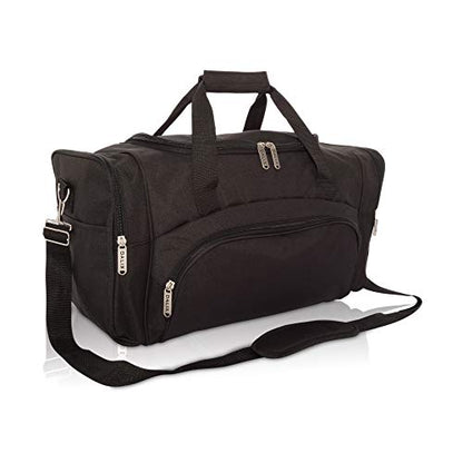 DALIX Signature Travel or Gym Duffle Bag in (Black, Gray, Navy Blue Red) - color: Black