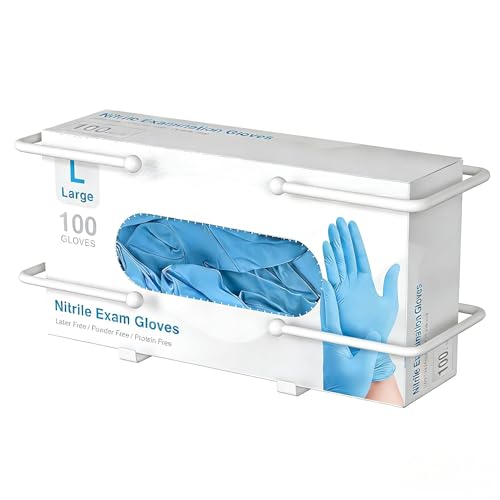 Holder for Disposable Gloves & Tissues - Organize in Lab, Kitchen, Bathroom, Garage.