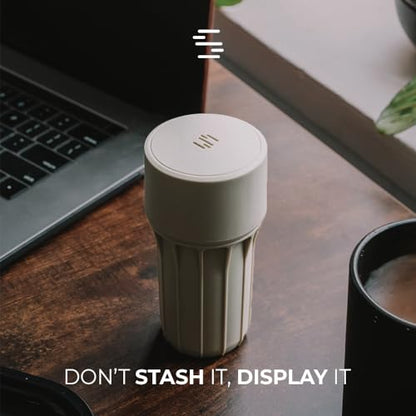 Staze Air Tight Smell Proof Container (148ml) – Vacuum Seal Jar with UV Protection, Waterproof Food Storage Canister, Portable Small Smell Proof Jar for Coffee, Herb, Spice & Gummies - (OG Trio) - color: OG Trio
