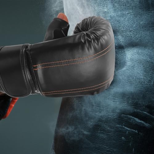 UPKOCH Kickboxing Gloves 1 Pair Open Finger Training Boxing Gloves for Men and Women Protective for Adult and Black