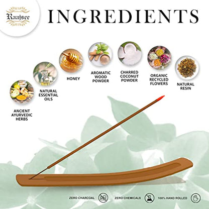 Raajsee Patchouli Incense Sticks 100 gm Pack-100% Pure Organic Natural Hand Rolled Free from Chemicals-Perfect for Church,Aromatherapy,Relaxation,Meditation,Positivity & Sensual Therapy - color: Patchouli
