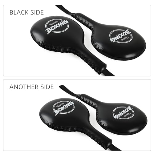 Valleycomfy Boxing Target Paddles Fight Gear Punching & Striking Pads - color: Black