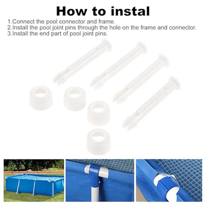 36Pcs Plastic Pool Joint Pins & Pool Seals(2.36 Inch) | Compatible with Intex 13'-24' Above Ground Round Metal Frame Pools and Intex Rectangular Metal Frame Pools - size: 2.36 Inch