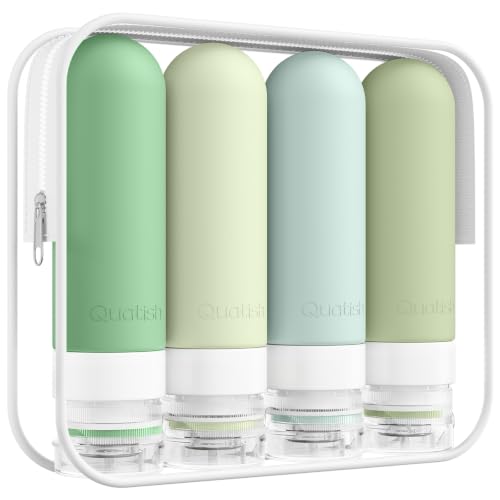 Quatish Travel Bottles for Toiletries,3 oz Travel Size Containers,Evergreen - color: Evergreen