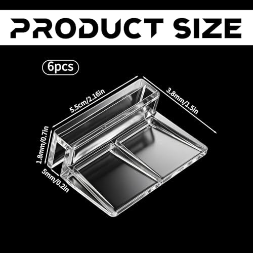 6Pcs Aquarium Lid Clips 5mm Rimless Aquarium Glass Top Clips | Acrylic Clear Tank Lid Support Holder Clips for Rimless Aquariums