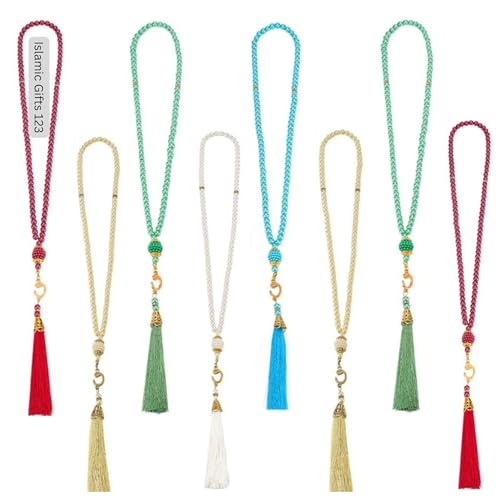Tasbih Prayer Beads 99, Pack of 10, Muslim Prayer Beads, Islamic Praying Bead, Muslim Rosary Bead Necklace, Dhikr,Tasbeeh Bulk,Misbaha, Masbaha, Tespih,Bracelet Ramadan Gifts Eid gifts Islamic Gift - color: Mix 10 Pcs