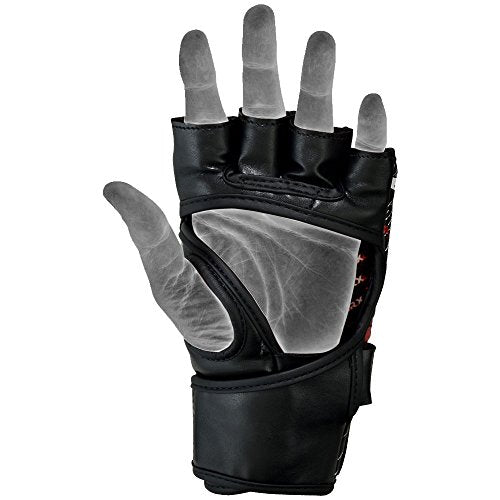 MRX MMA Grappling Gloves Cage Fighting Sparring Leather Glove Training Blood Series - size: Small