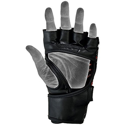 MRX MMA Grappling Gloves Cage Fighting Sparring Leather Glove Training Blood Series - size: X-Large
