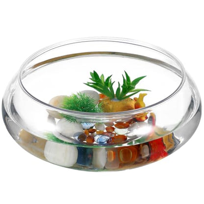 GANAZONO Clear Fish Bowl Vase Bubble Round Planter Terrarium Fish Bowl Aquatic Plant Pot Daffodil Pot Hydroponic Planter Tank Aquarium
