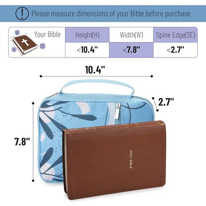 Mr. Pen- Bible Cover Case | Carrying Book Case with Durable Handle and Zippered Pocket, Bible Protective Church Bag for Men & Women, Christian Gifts - color: Marine Dream