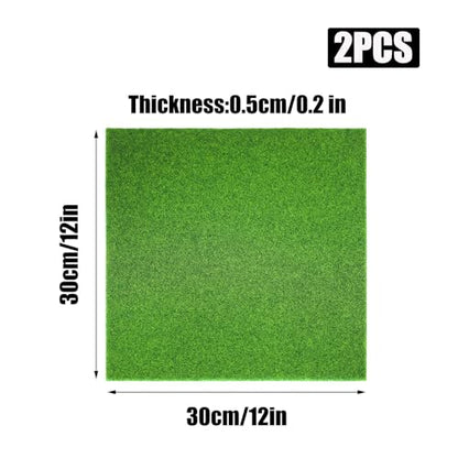 2PCS Fake Grass, Pet Turf Artificial Grass, Miniature Plants for Dollhouse, for DIY Mini Garden Decor, 11.8 * 11.8 Inches - size: 11.8*11.8 Inches
