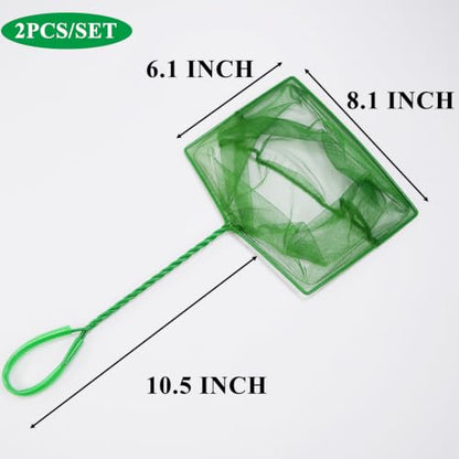 8 Inch Fish Net Aquarium, Fish Tank Net, Aquarium Net with 10.5 Inch Handle