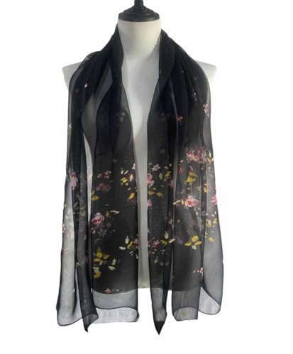 Acotavie Scarfs for Women Lightweight Fashion Scarves Print Floral Pattern Scarf Shawl Wraps - color: C04