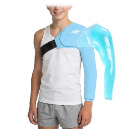 ComfiTECH Shoulder Arm Ice Pack Wrap for Pitcher & Recovery, Blue, S | Flexible Gel Ice Pack for Shoulder & Elbow & Arm Cooling, Adjustable Arm Cold Sleeve for Throwing Recovery & Muscle Comfort - size: Small, style: Blue