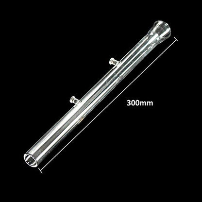Ailindany 300mm Fish Feeder Tube Aquarium Clear Glass Feeder Tube for Fish Tank Shrimp Feeding with 2pcs Suction Cups