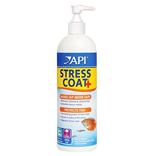 API STRESS COAT Aquarium Water Conditioner 16-Ounce Bottle - size: 16 fl oz, style: Aquarium Treatment with Pump