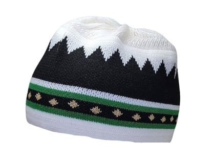 Set 4 Kufi Hat for Men Muslim AMN-225 Beanie Skull Cap Islam Taqiyah Takke Gift - color: Color Set 6