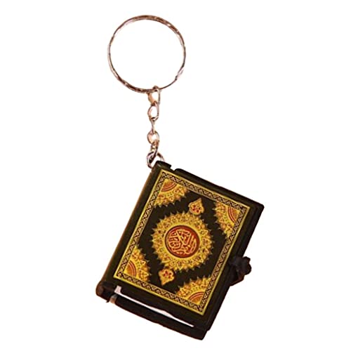 Generic Retro Small Ark Pendant Keychain The Koran Muslim Bag Decor Charms, Black, 3.5x4cm