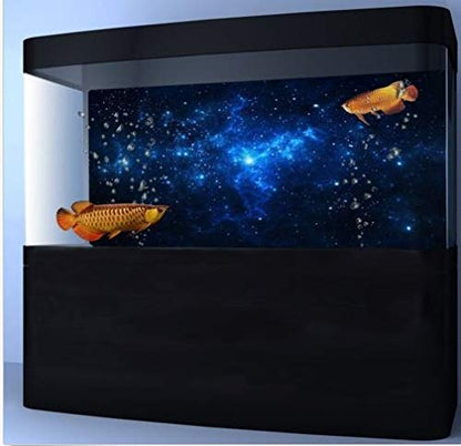 FILFEEL Aquarium Background Fish Decorations Pictures PVC Adhesive Poster Stars Backdrop Decoration Paper Cling Decals Sticker(76 * 46cm)