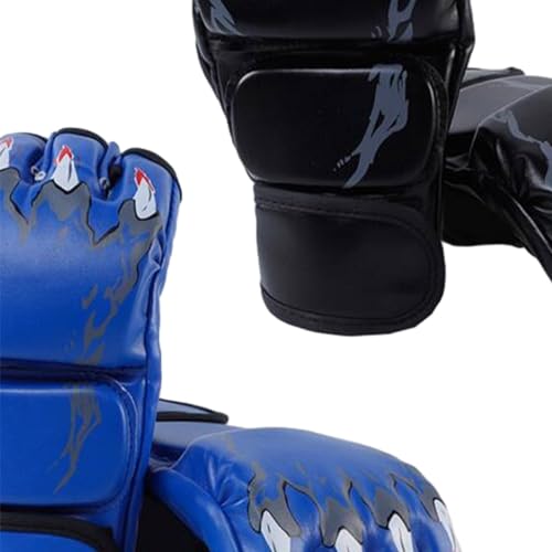 Generic 2 Pairs MMA Gloves Martial Arts Bag Gloves Boxing Fight Gloves Kickboxing Gloves for Sparring - color: Black and Blue