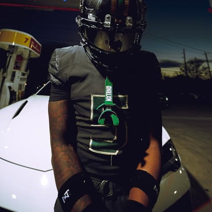 Nxtrnd One Pro Football Mouth Guard, Interchangeable Strap, Fits Adult & Youth (Dark Green) - color: Dark Green Pro