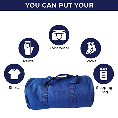 Impecgear Round Duffel Team Sports Equipment Bags, Travel Gym Fitness Bag. - color: Royal