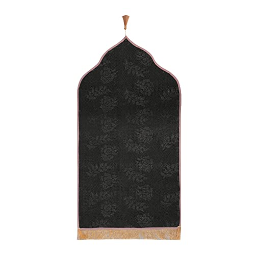 QQXXMuslim Prayer Blanket,Thick Soft Velvet Turkish Design,Luxury Prayer mat Rug for Men and Women,Portable Travel Prayer mat,Simple Pocket Prayer Rug,Great Islamic Ramadan Gift (Pink), Pink - color: Pink