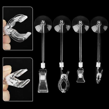 6 Pack Veggie Aquarium Seaweed Clips Fish Food Holder Wide Mouth Clips Plants Suction Cups Algae Clip for Freshwater and Marine Fish Tank (Mixed Clip) - size: Mixed
