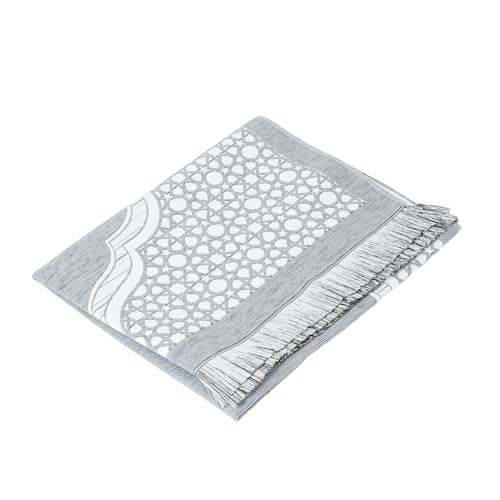Islamic Prayer Rug Elegant Masjid Pattern Thin Mat Muslim Portable Blanket Ramadan Eid Gift Rug Turkish Prayer Carpet - Light Grey 1pc - color: 1pc Light Greyc
