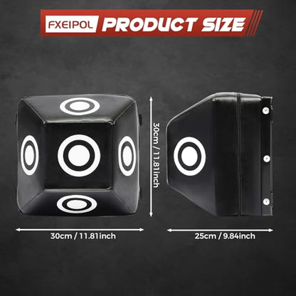 Wall Mount Boxing Training Bag - Uppercut Boxing Training Punching Target - Heavy Punching Bag for Adults for Bedroom/Living Room/Gym - color: Black S (11.81*11.81*9.84 Inch)