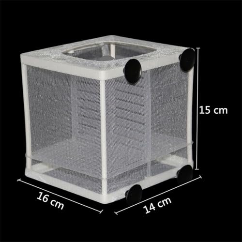 Fish Tank Tool Fish Hatchery Isolation Net Fish Tank Incubator Box Hanging Aquarium Accessory Supplies(16x14x15cm) - size: 16x14x15cm
