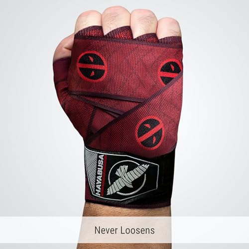 Hayabusa Marvel Hero Elite Mexican Style Boxing Hand Wraps for Men & Women - color: Deadpool