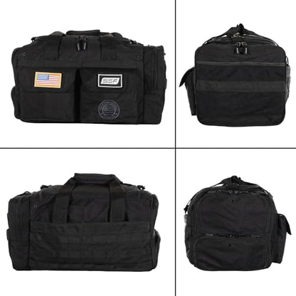 Heavy Duty 1000D Nylon Duffel Gym Bag (Mid BUD - Black) - color: Black, style: Duffel Bag (Mid Bud)