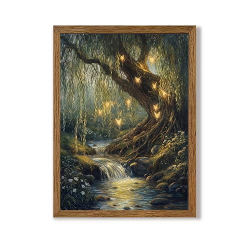 Urmoya Vintage Cottage Core Decor Fairy Forest Nature Wall Art, 12x16 in - color: Forest, size: 16"L x 12"W