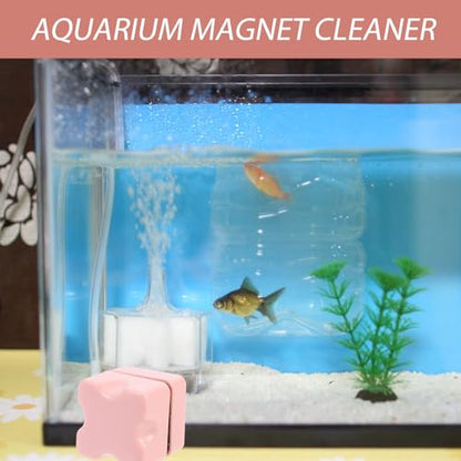 Mipcase Magnetic Fish Tank Cleaning Brush 1.25In Aquarium Magnet Scraper for Small Fish Tank Floating Glass Accessory for Easy Hand